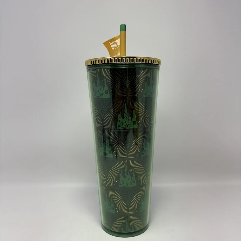 Starbucks - Wicked Emerald City Gold Green Tumbler - NEW - Wizard of Oz 24 OZ